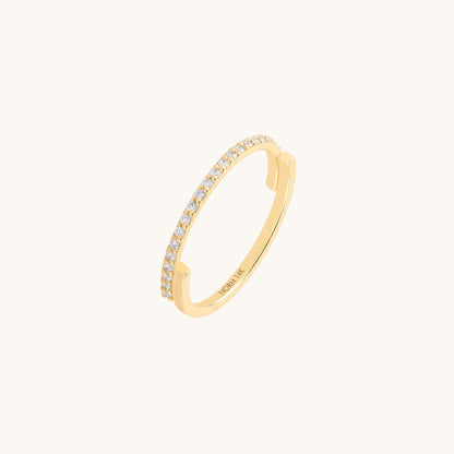 Moissanite Balance Stacking Ring in Gold