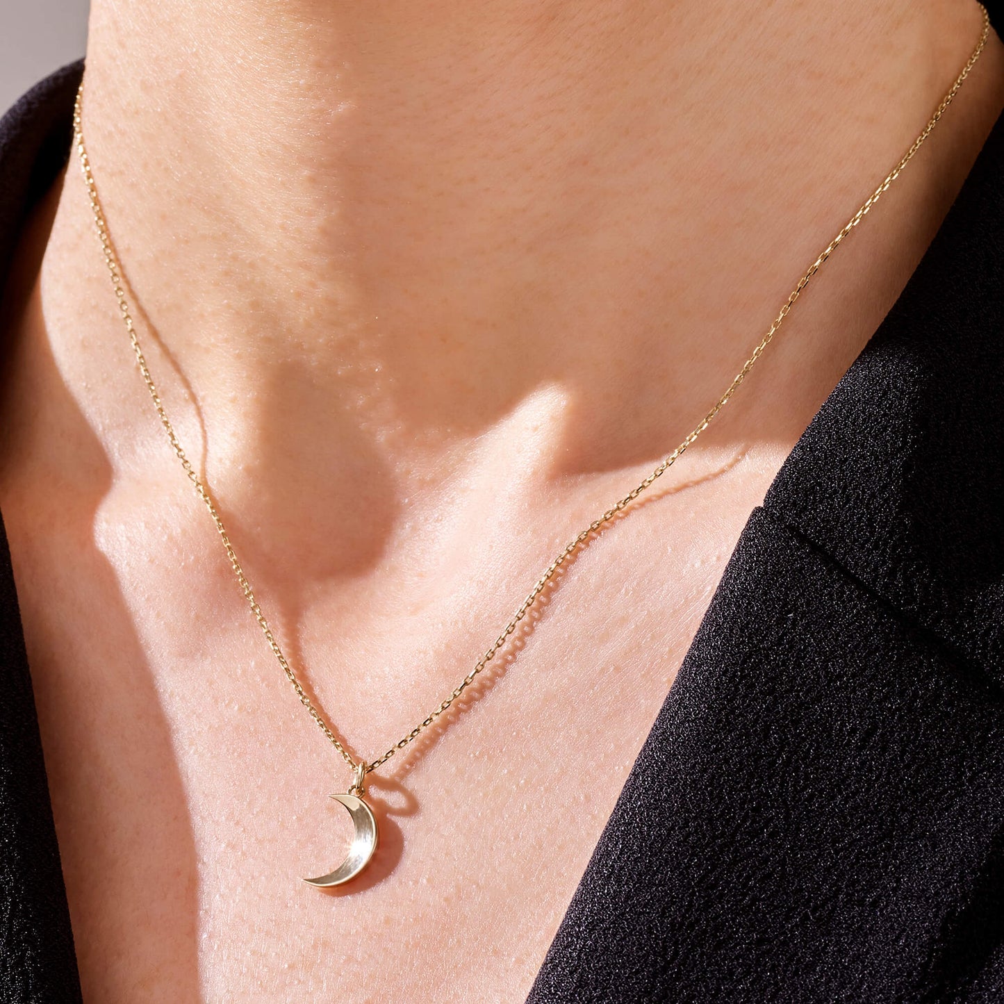 Moon Necklace in Gold