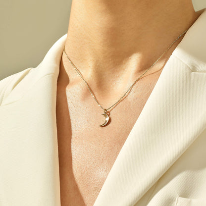 Moon Necklace in Gold