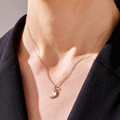 Moon Necklace in Gold