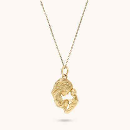 Mother & Baby Necklace in Gold