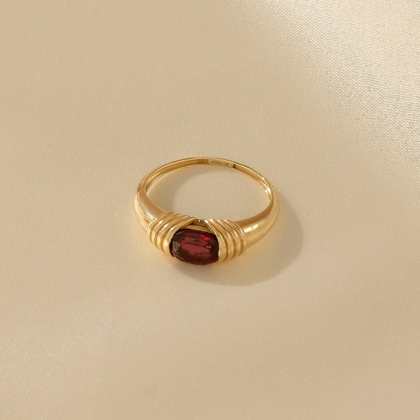 Majestic Garnet Ring in Gold