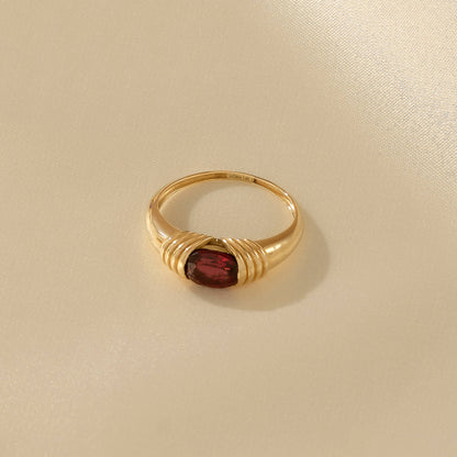 Majestic Garnet Ring in Gold