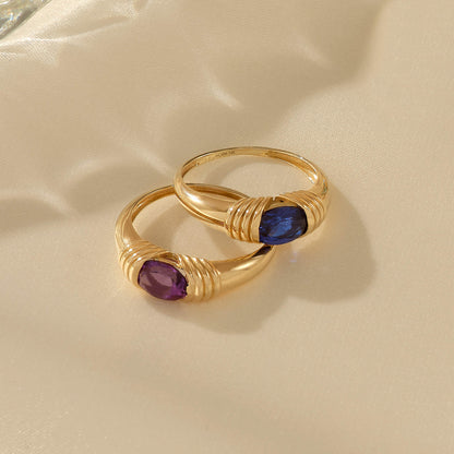 Majestic Sapphire Ring in Gold
