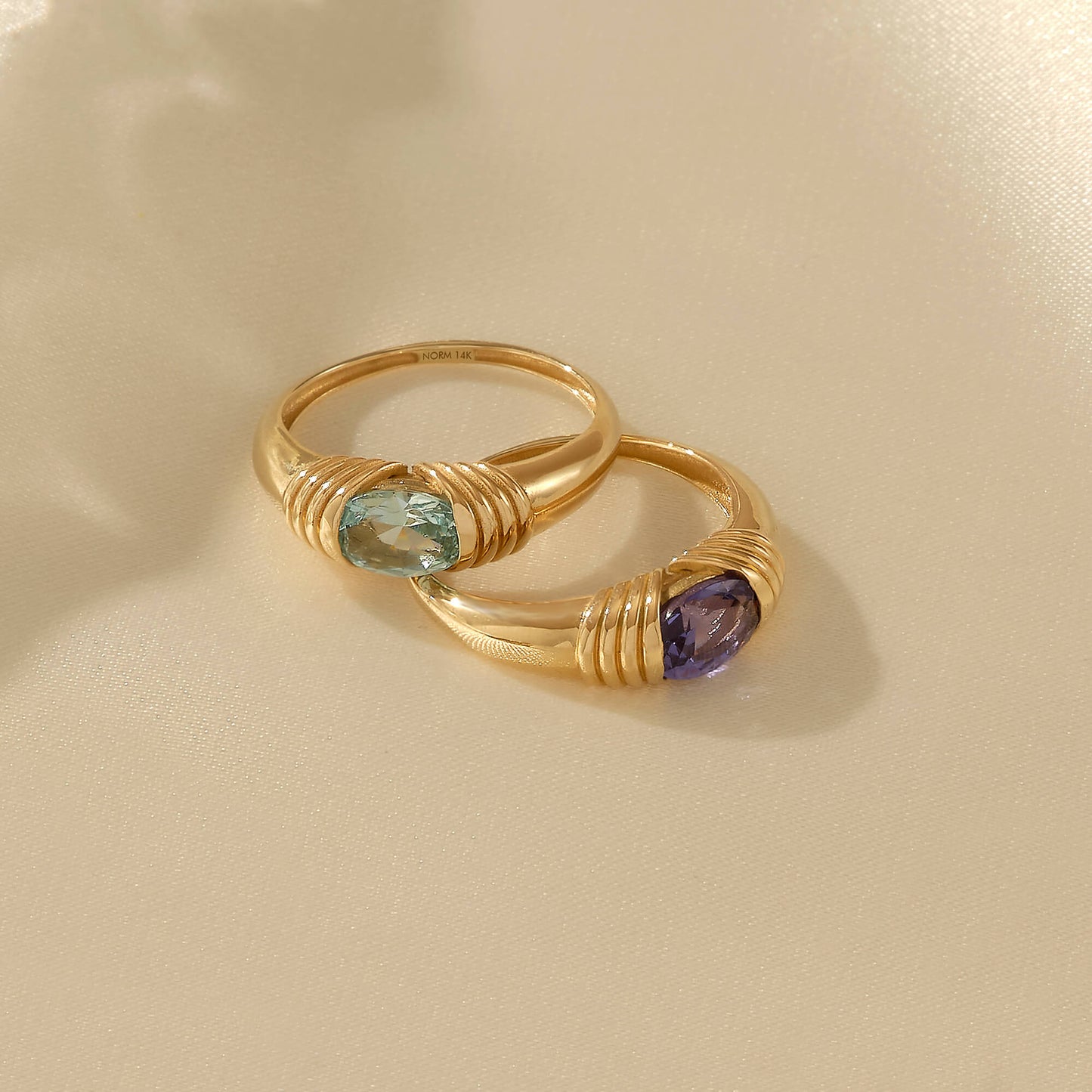 Majestic Aquamarine Ring in Gold