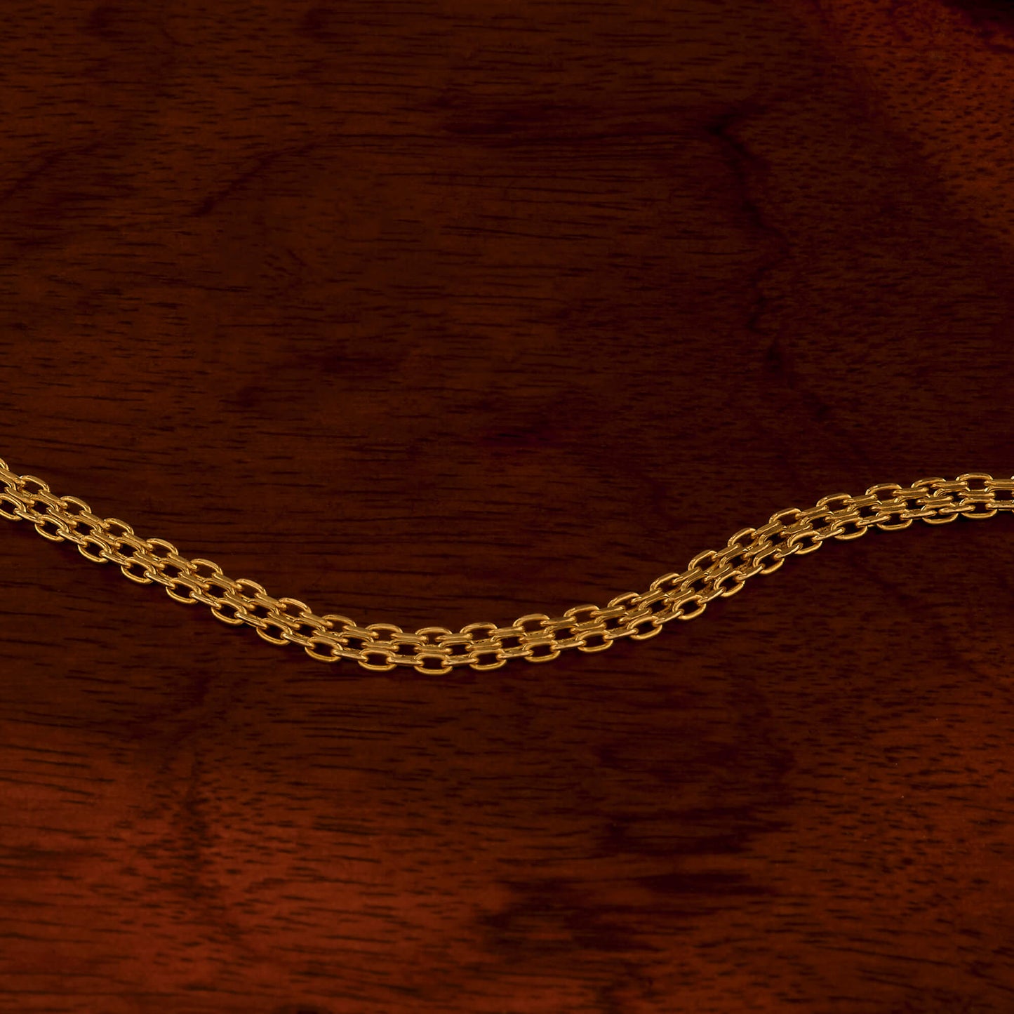 Flat Chain Necklace in Gold