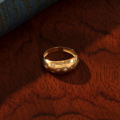 Premium Star Dome Ring in Gold