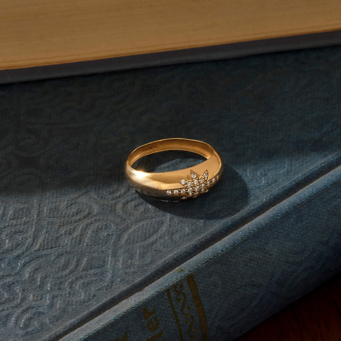 North Star Pave Dome Ring in Gold