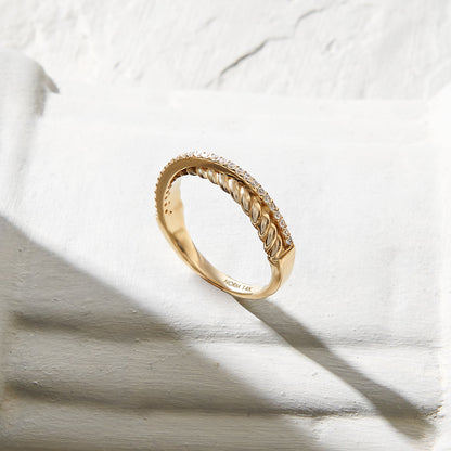 Premium Twisted Ring in Gold