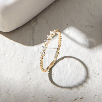 Mini Ball Ring in Gold