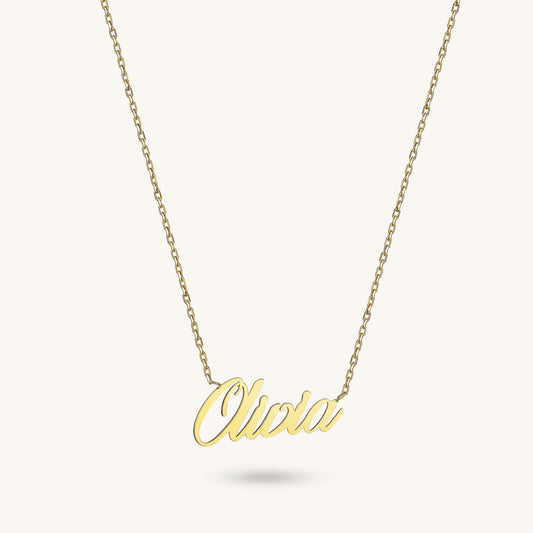 Name Necklace in Gold