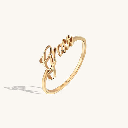 Name Ring in Gold