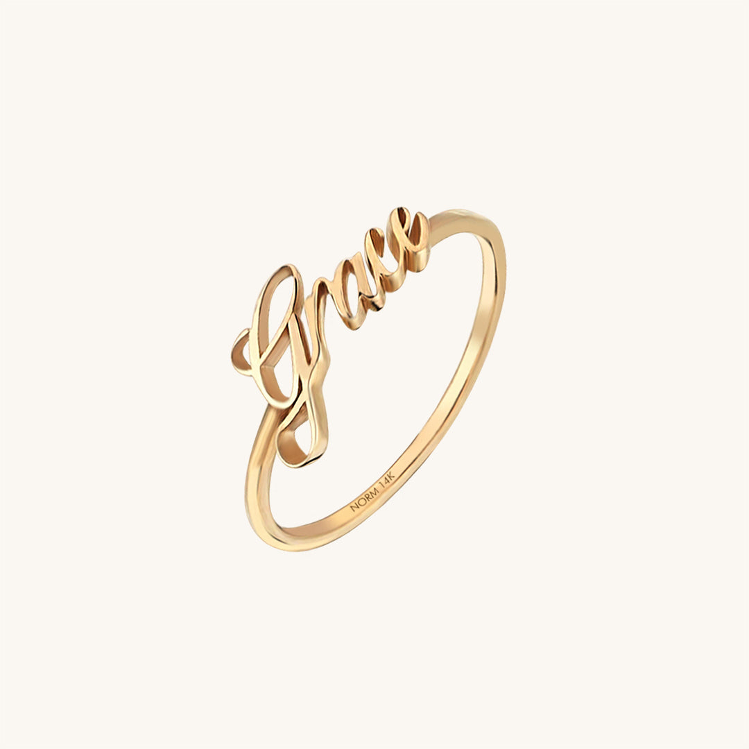 Name Ring in Gold