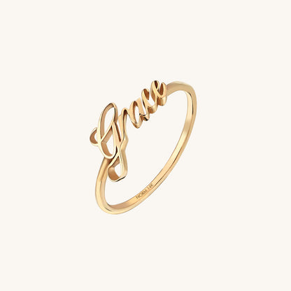 Name Ring in Gold