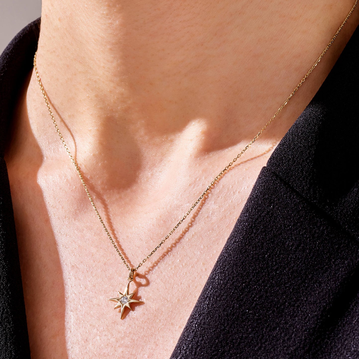 North Star Necklace in Gold
