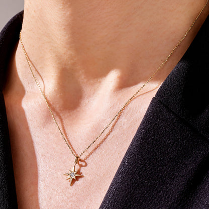 North Star Necklace in Gold