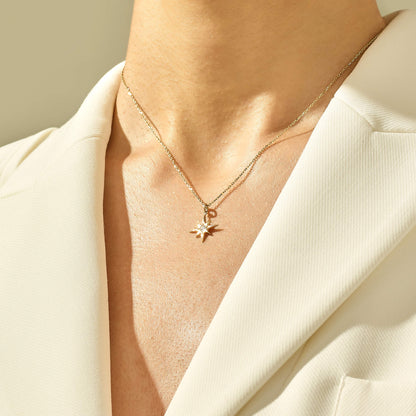 North Star Necklace in Gold