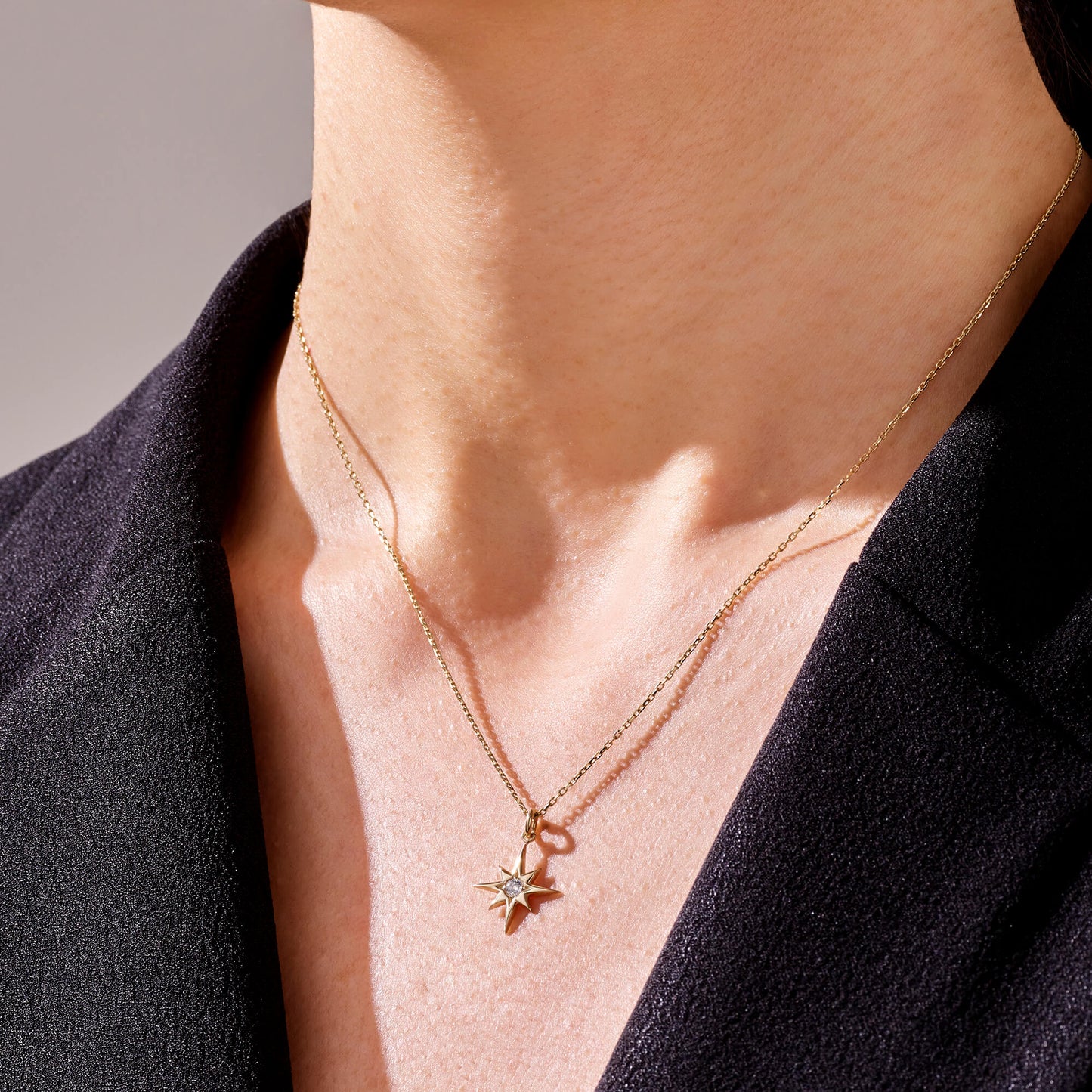 North Star Necklace in Gold