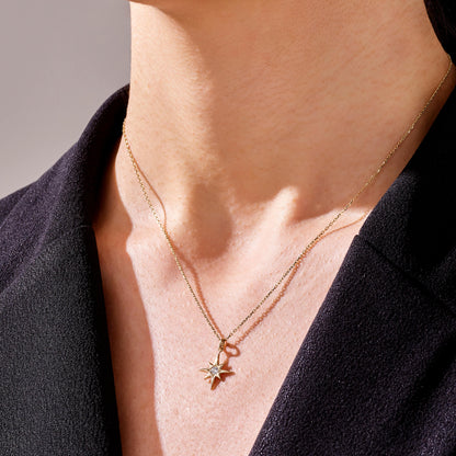 North Star Necklace in Gold