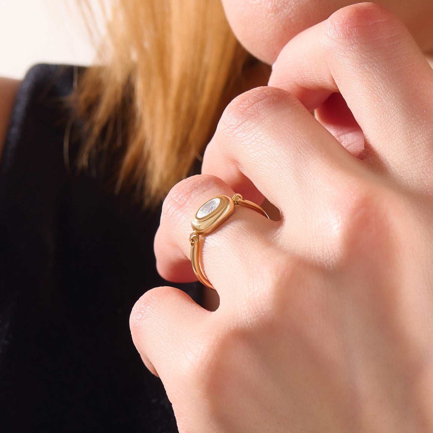 Nova Bezel Ring in Gold