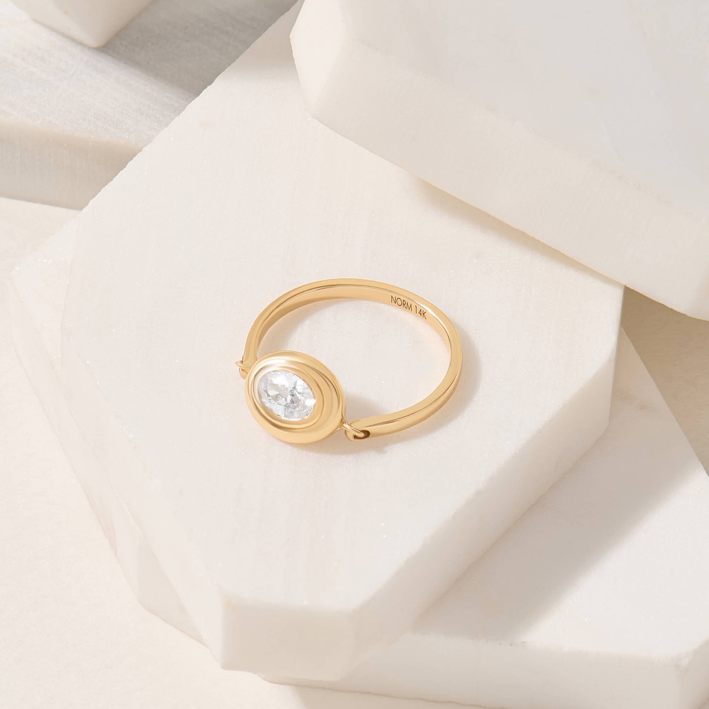 Nova Bezel Ring in Gold