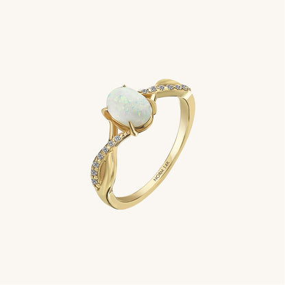 Opal Engagement Ring in Gold