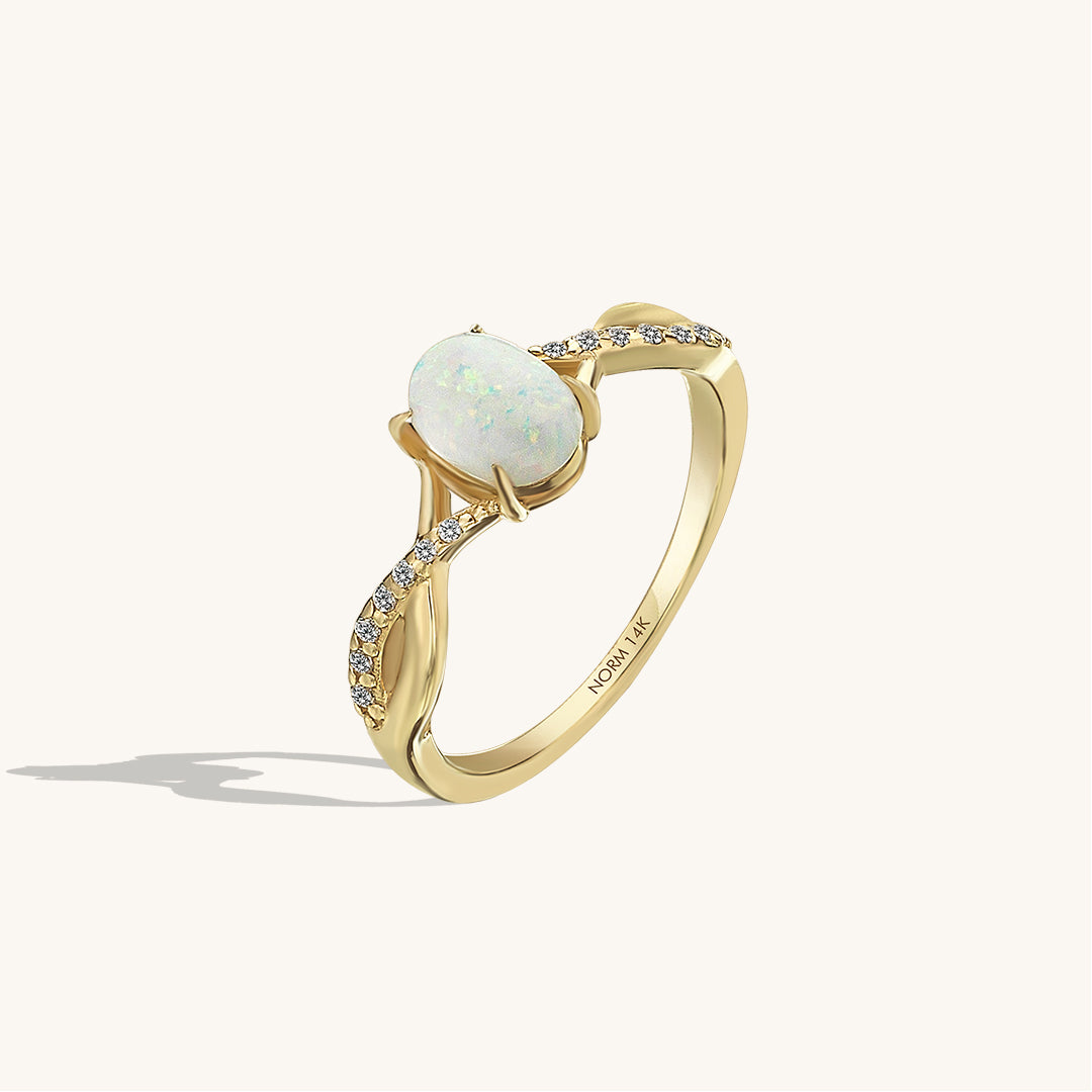 Opal Engagement Ring in Gold
