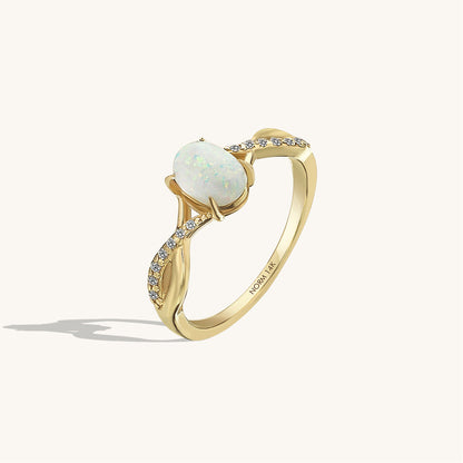 Opal Engagement Ring in Gold