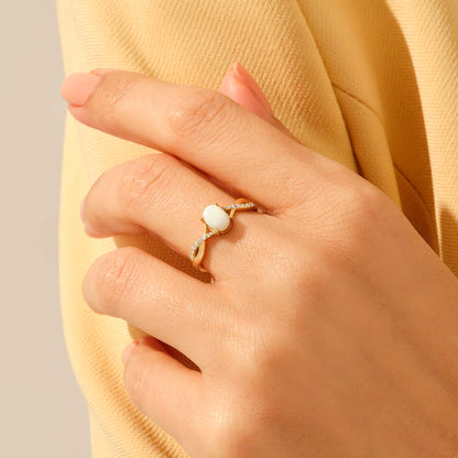 Opal Engagement Ring in Gold