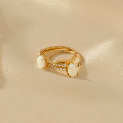 Opal Engagement Ring in Gold