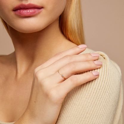 Open Chain Solo Ring in Gold