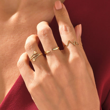 Open Claw Ring in Gold