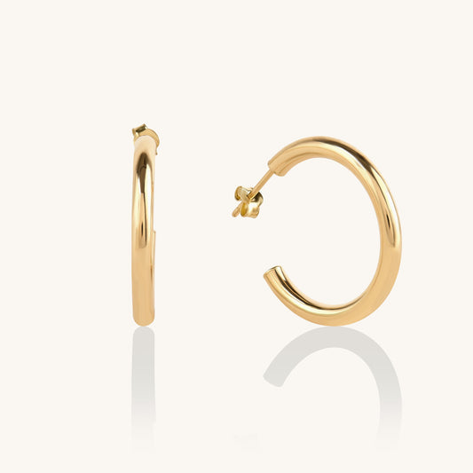 Open Hoop Earrings in Gold