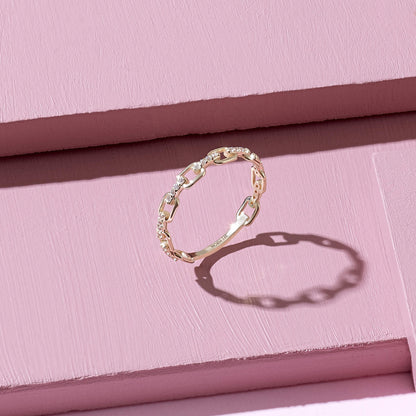 Open Link Ring in Gold