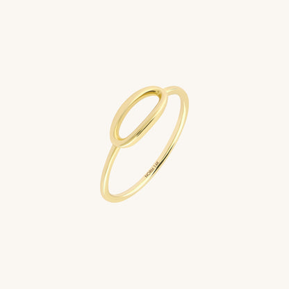 Open Oval Ring in Gold