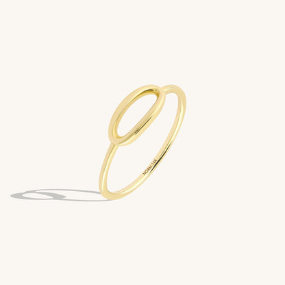 Open Oval Ring in Gold