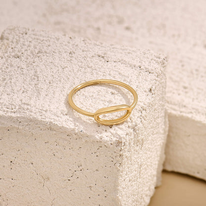 Open Oval Ring in Gold
