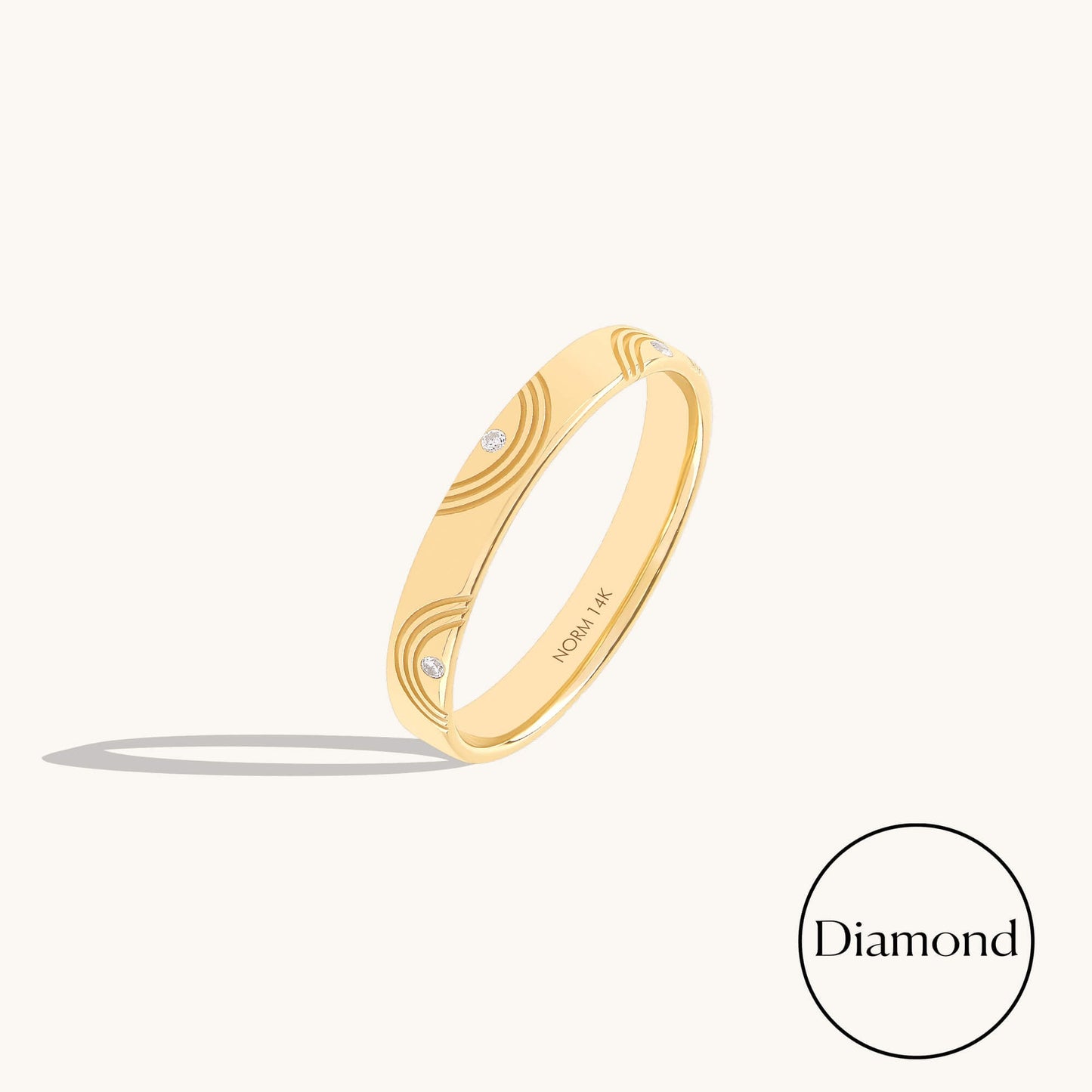 Orbit Diamond Band Ring in Gold
