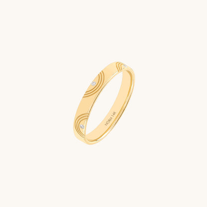 Orbit Diamond Band Ring in Gold