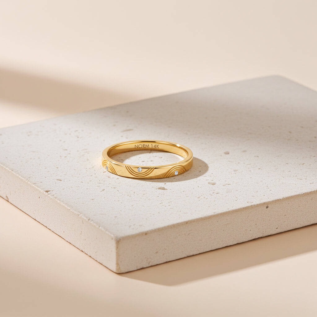Orbit Diamond Band Ring in Gold