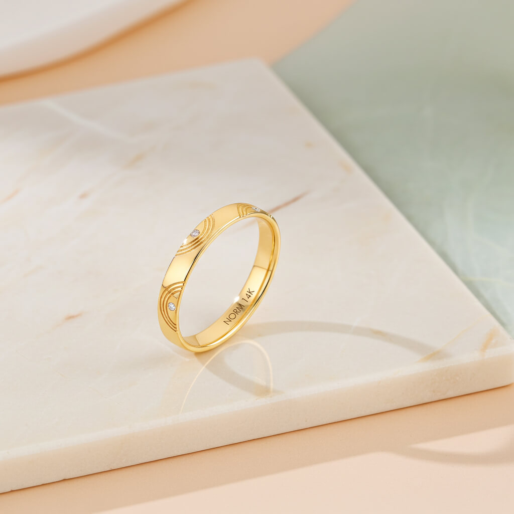 Orbit Diamond Band Ring in Gold