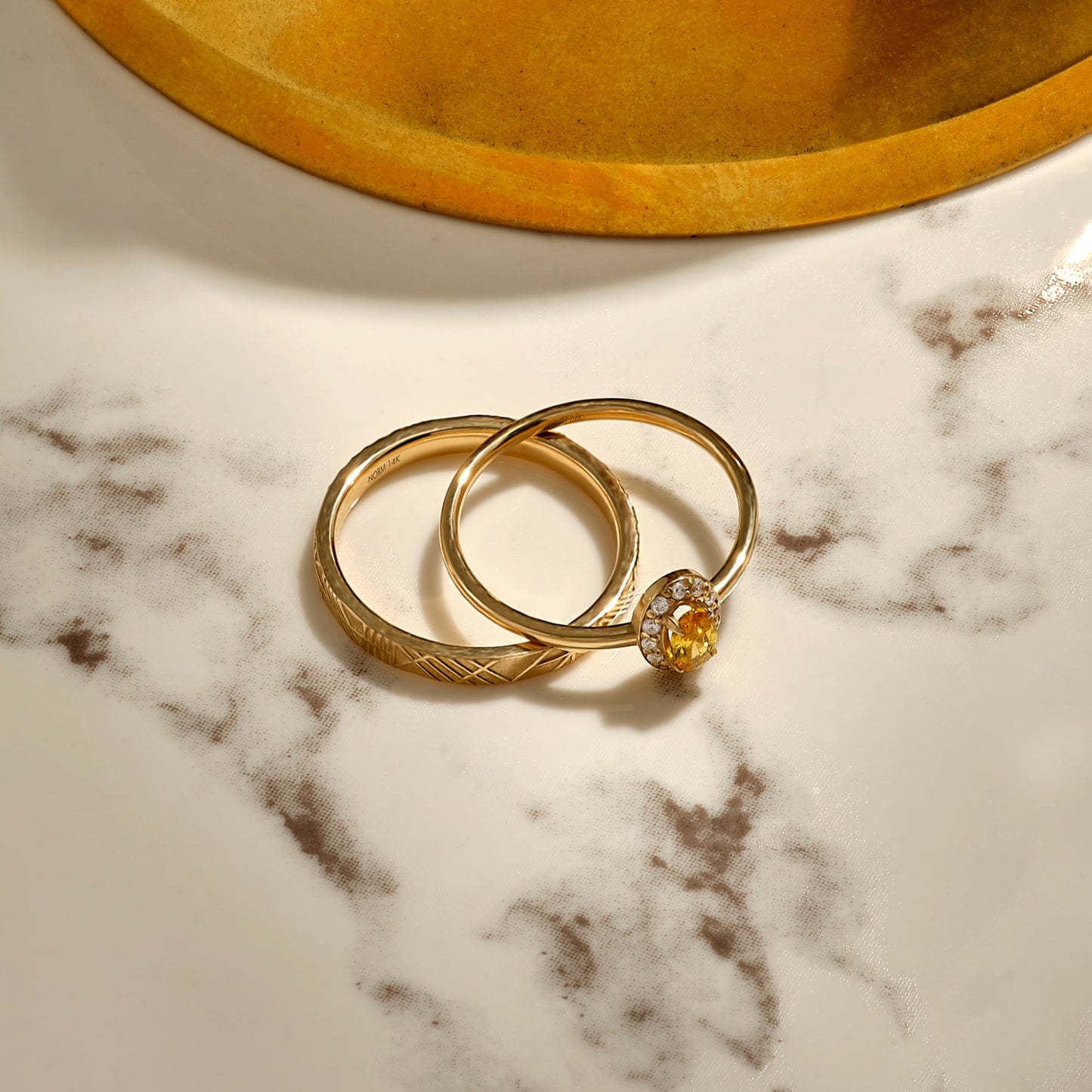 Oval Citrine Ring in Gold