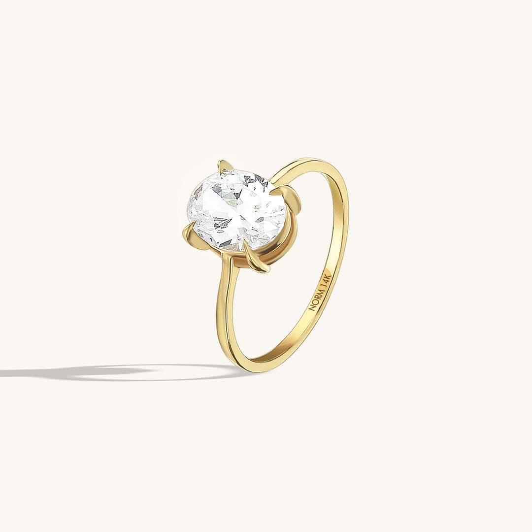 Oval Engagement Ring in Gold