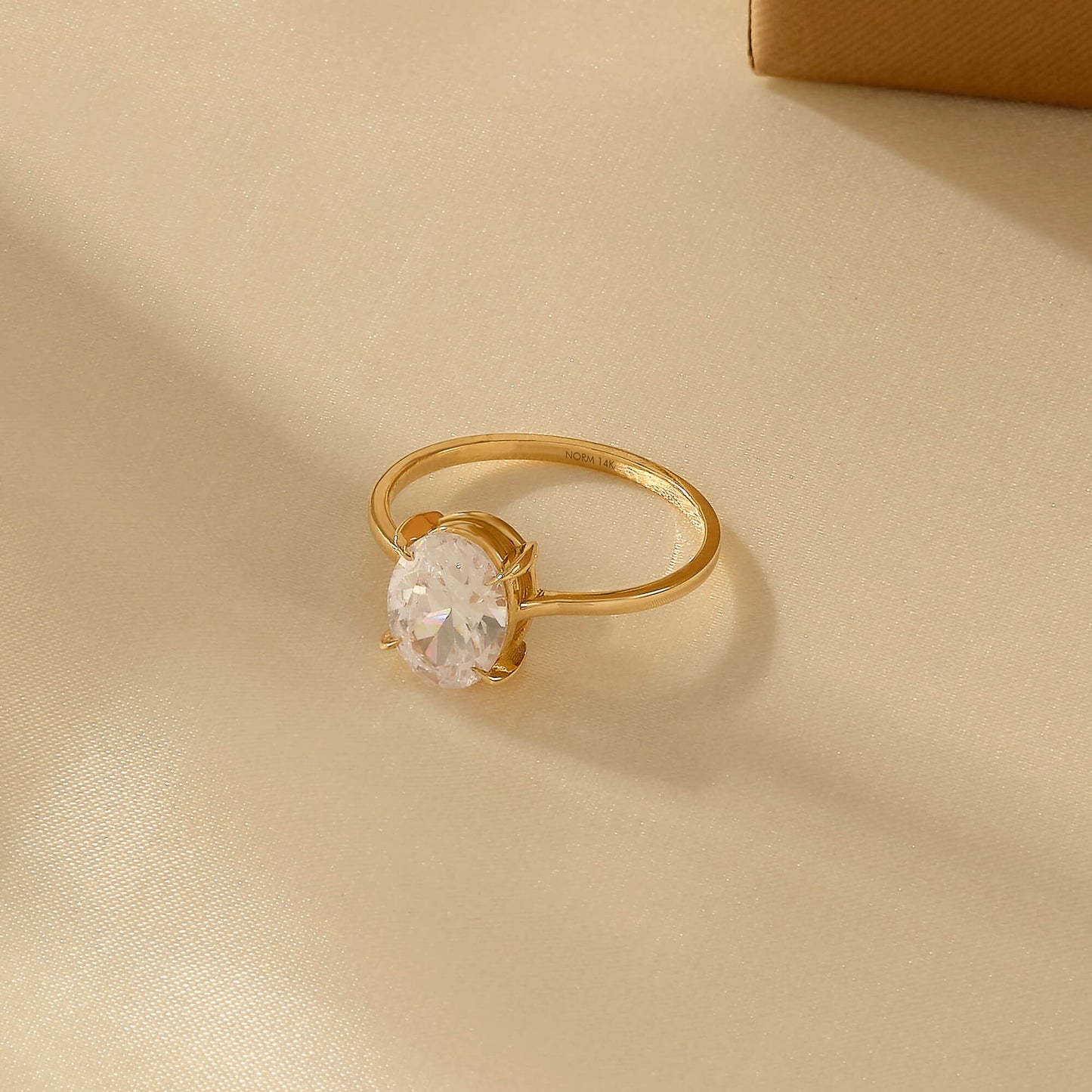 Oval Engagement Ring in Gold