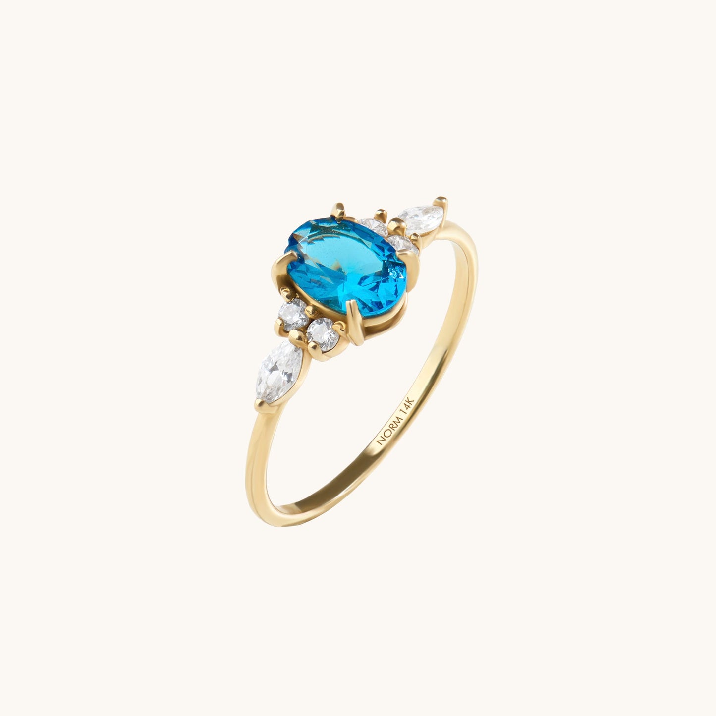 Oval Sapphire Engagement Ring in Gold