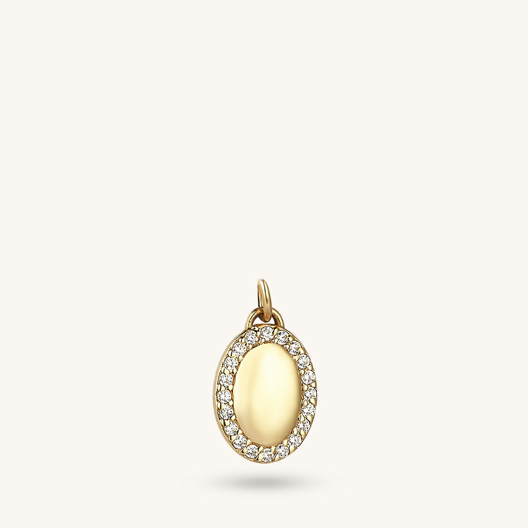 Oval Signet Necklace in Gold