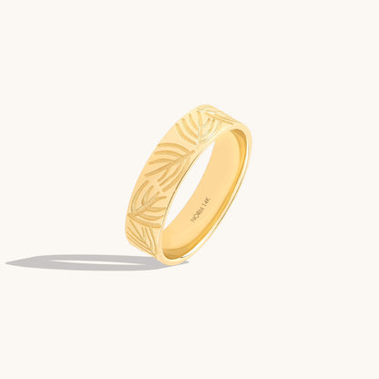 Palm Band Ring in Gold