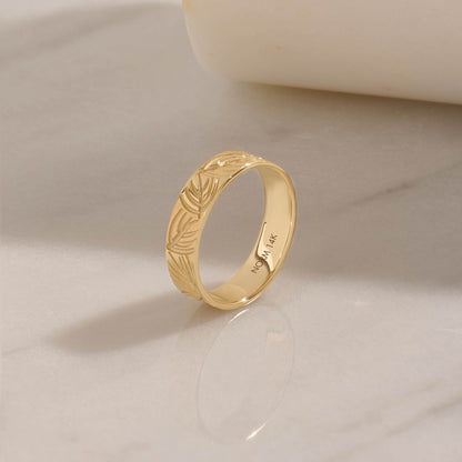 Palm Band Ring in Gold