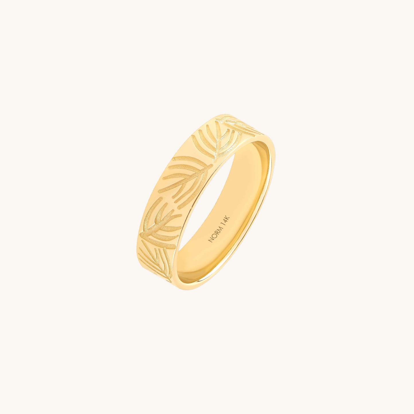 Palm Band Ring in Gold