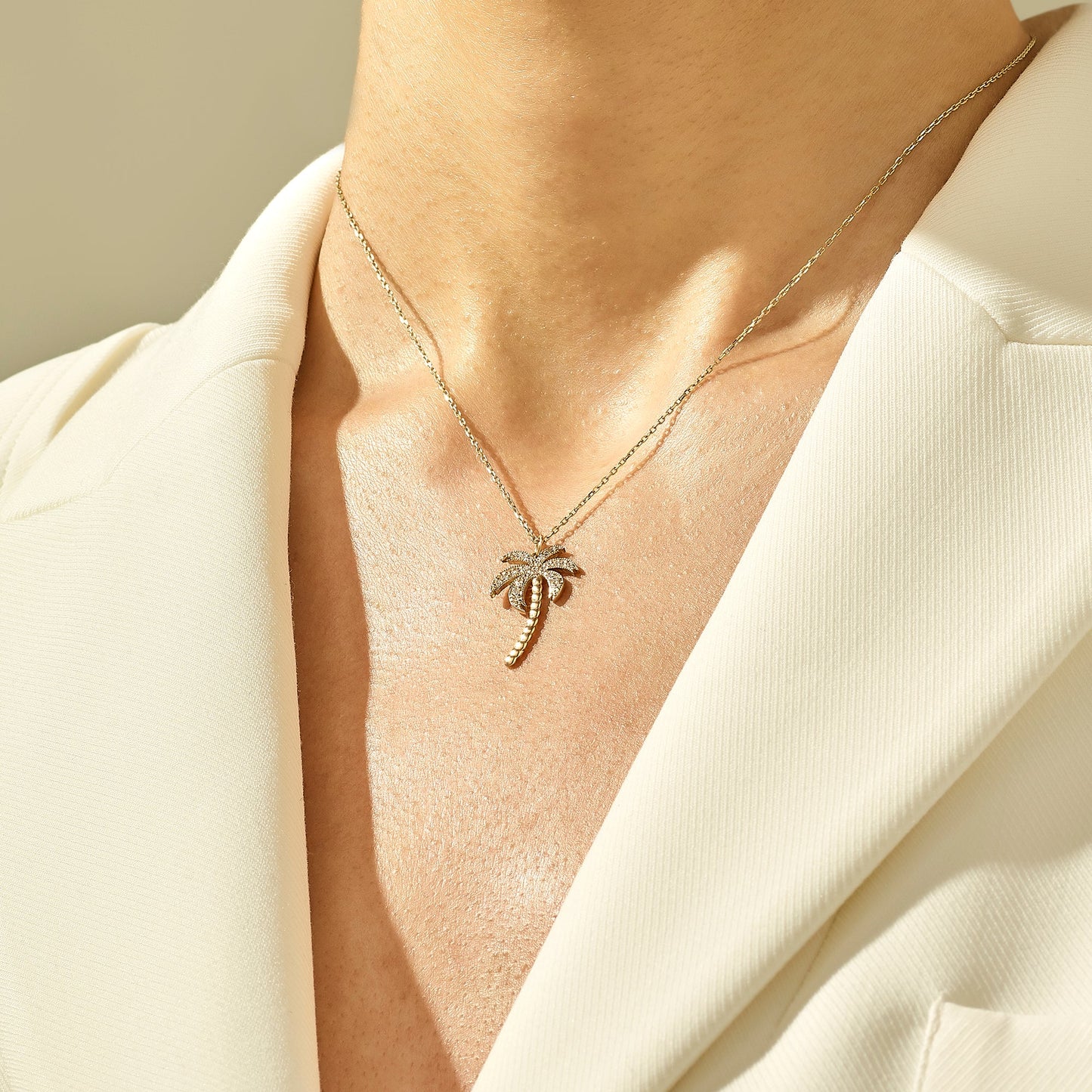 Palm Necklace in Gold